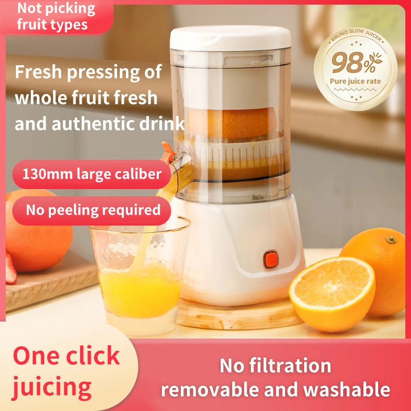 USB Charging Portable Electric Juicer 7.4V Orange Lemon Fruit Blender Household Juice Squeezer Mixer Citrus Juicer for Travel