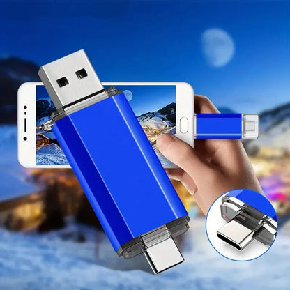 NOWY Pendrive OTG 2 w 1 typu C 128 GB 64 GB Szybki dysk flash USB OTG Pendrive 64 GB 128 GB Dyski flash USB OTG 2 w 1 typu C
