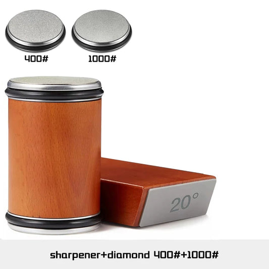 Upgraded 15/20° Rolling Knife Sharpener Kit with Magnetic Angle Rollers Kitchen Sharpening Accessory Whetstone