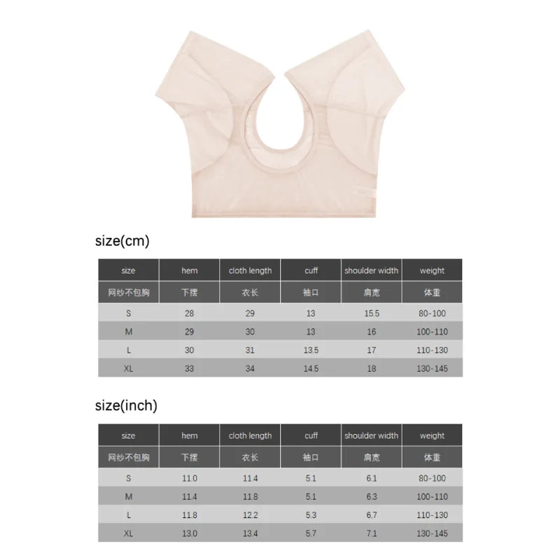 1PC T-shirt Sweat Pads Underarm Sweat Vest Armpit Perspiration Guards Sweat Proof Shirt Washable Sweat Protector for Women Girls
