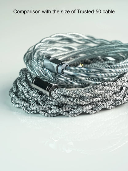 Trusted Audio 6N OCC Upgrade Cable, 0.32Ω Low Resistance Nylon Braided, for Enhanced Mid-Bass, Recessed 2pin/0.78 2pin/MMCX