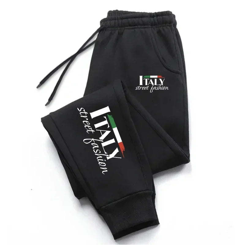 Italy Unique Printing Mens Sweatpants Daily Casual Gym Outdoors Running Trousers Sports Jogging Pants 2025 Street Womens Pants