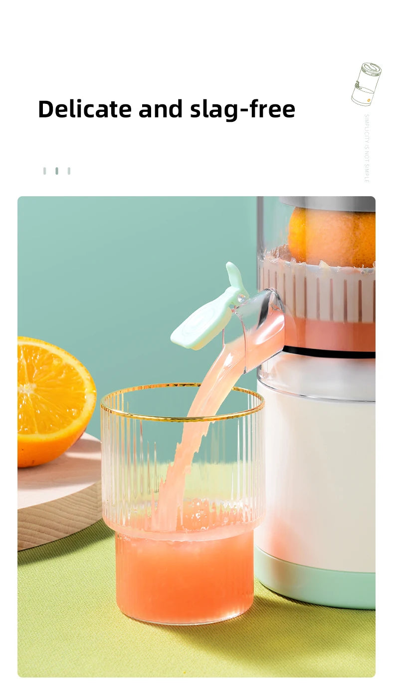 USB Rechargeable Electric Juicer 1PC Wireless Citrus Lemon Orange Juicer Automatic Fresh Fruit Blender for Kitchen