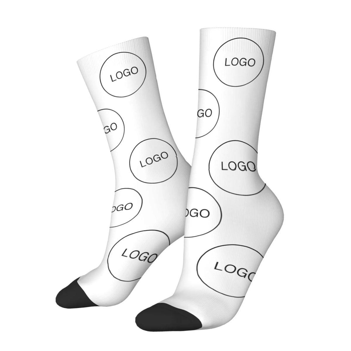Soft Socks Customized with Personalized Logo Pattern Print Mid-Calf Socks Warm Comfortable Ideal Gifts for Company School Memory