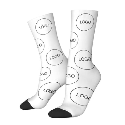 Soft Socks Customized with Personalized Logo Pattern Print Mid-Calf Socks Warm Comfortable Ideal Gifts for Company School Memory