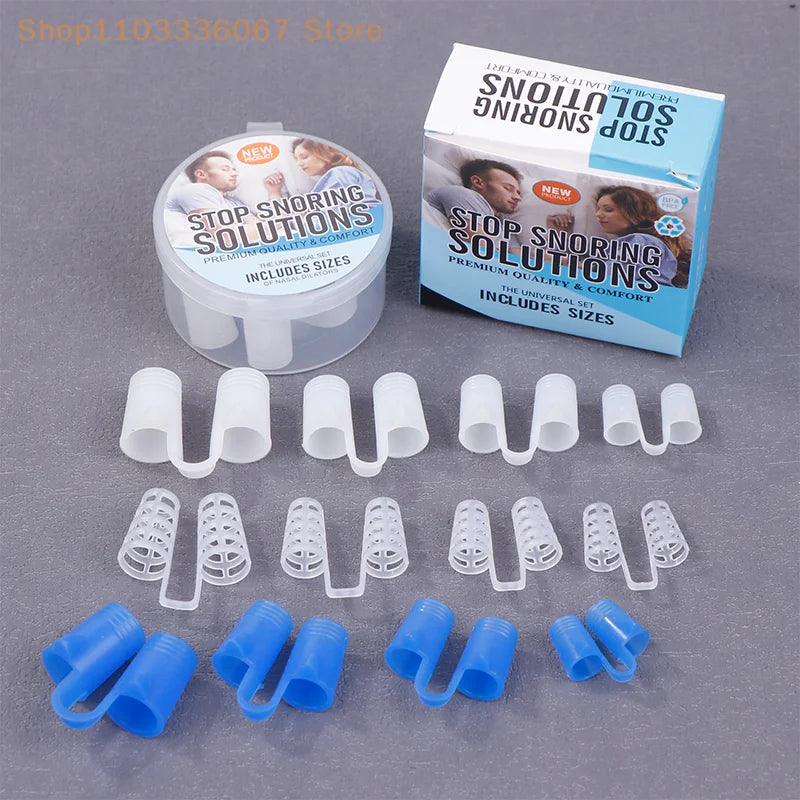 [HB]Silicone Anti Snore Nasal Dilators Apnea Aid Snoring Nose Clip Nose Breathing Apparatus Devices 4/8Pcs