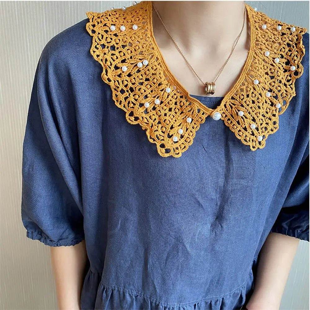 New Fashion Mini Cape Shawl Wrap Decoration Neck Ruff Detachable Lapel Half Shirt Lace Fabric Neckline Fake Collar