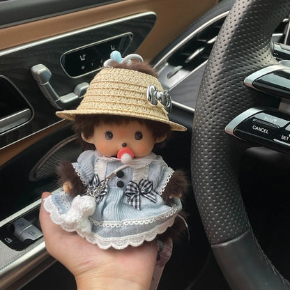 15cm Monchhichi Cute Little Monkey Diy Outfit Change Doll Multiple Styles Exquisite Backpack Pendant Keychain Toy Periphery Gift