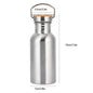 304 Stainless Steel 500Ml/750Ml Water Bottle Portable Wide Mouth Design Water Jug Wooden Lid Rustless Cycling Water Bottle