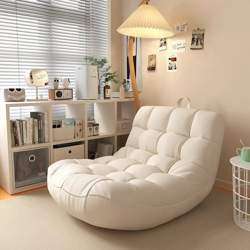 Modern Lazy Sofa Single Sofa Chair Convertible Leisure Bed Small House Living Room Balcony Comfortable Couch Seat Adult Chair