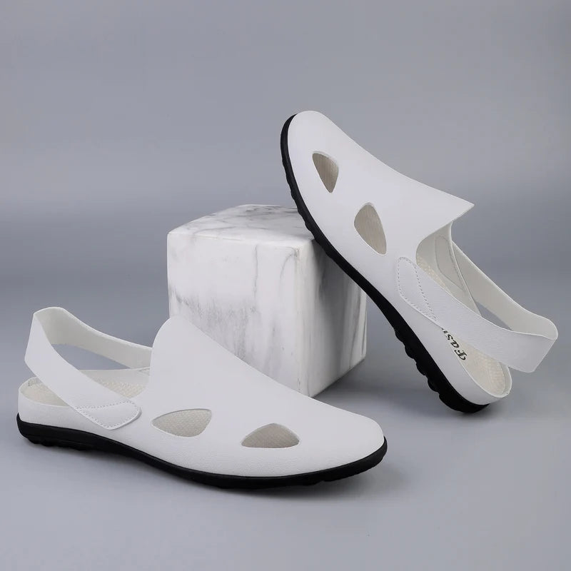 New summer general Doudou men's shoes outdoor lazy one-pedal men's daily casual leather shoes driving shoes
