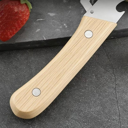 Multi-Functional Stainless Steel Peeler with Wooden Handle, Durable Smooth Kitchen Gadget for Fruits and Vegetables Peeling Slic