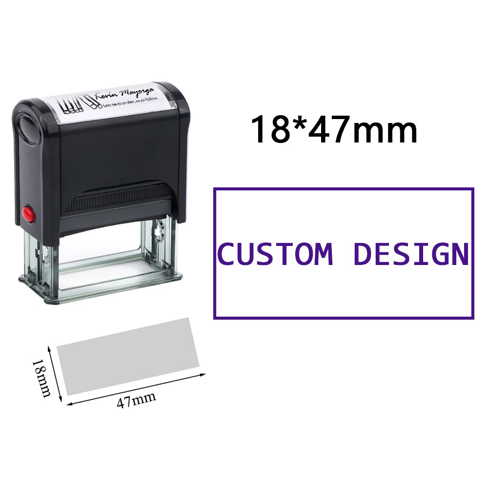 Custom Self-Inking Stamp DIY Rubber Stamp Kit Custom LOGO Personalized Self Inking Business Address Name Number Letter Printing