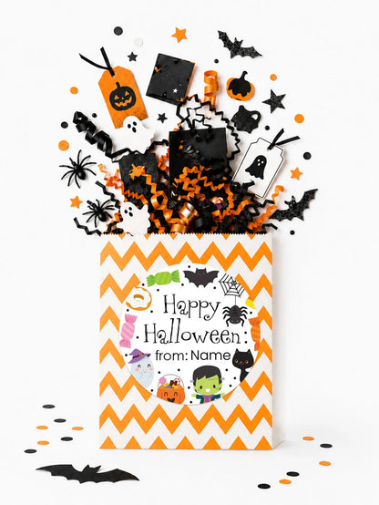 1/50/100Pcs Custom Round Stickers with Personalized Text & Images for Halloween Gift Boxes, Treat Bags & Invitation Seals