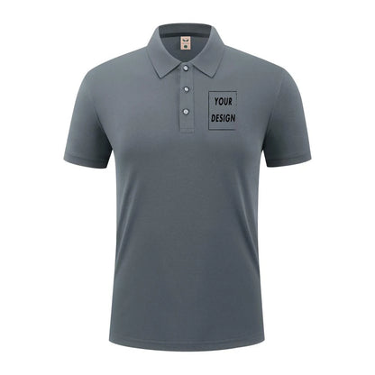 2025 Summer Causal Polo Shirt Custom Logo Printed Text Picture Brand Embroidery Personal Design Breathable Men And WomenTops