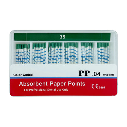 With Scale Dental Absorbent Paper Points Taper 04 15#-40# Dental Pure Cotton Fiber Paper Endodontics Treatment Consumables