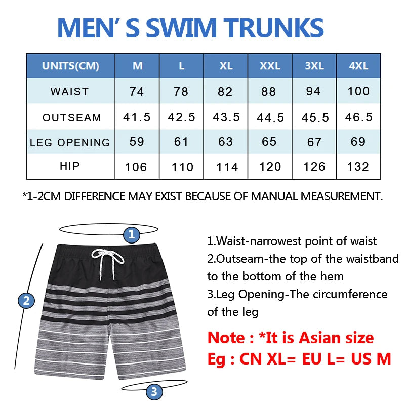 Escatch 2026 Summer New Mens Shorts Polyester Quick Dry Board Mesh Liner Side Pockets Run Gym Swimsuit Surf Swim Trunks For Man