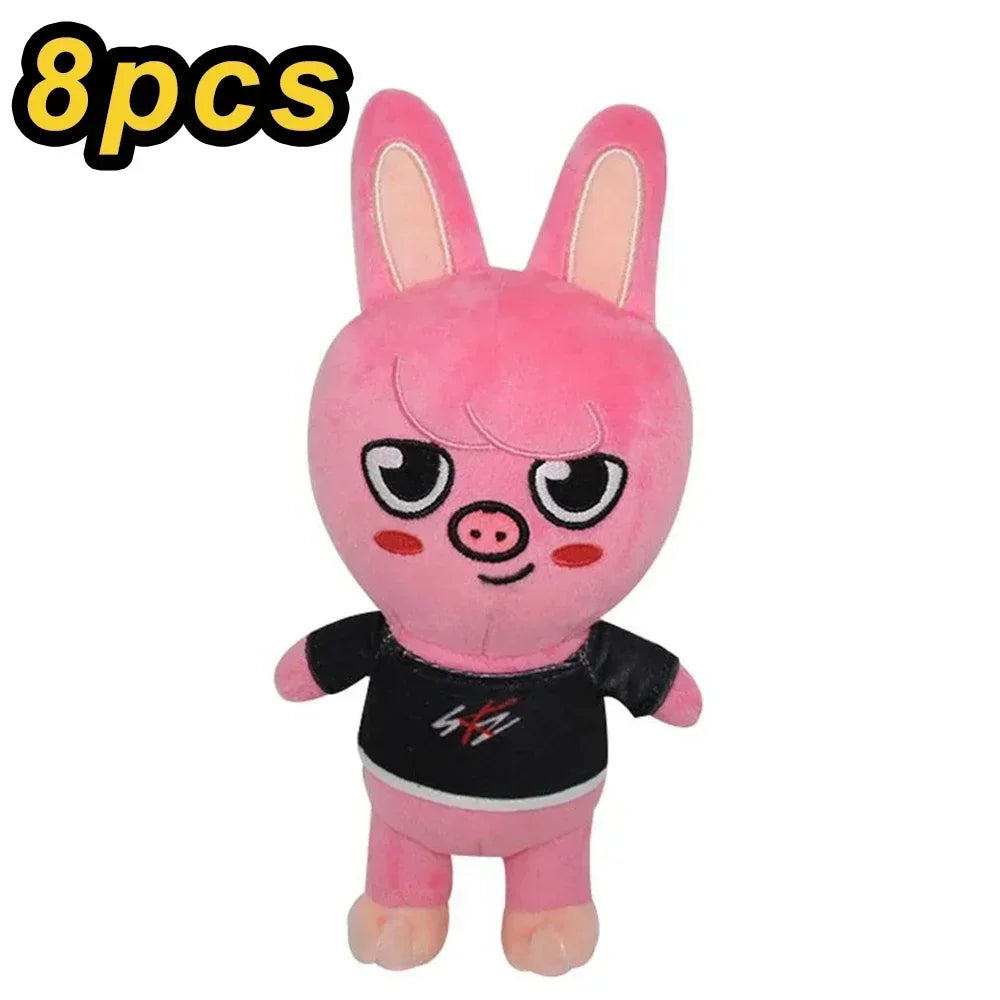 20cm 8pcs/Set Plush Toy Kawaii Skzoo Stray kids Plush Cartoon Stuffed Animal Doll Kawaii Companion Toys Room Decor Gift
