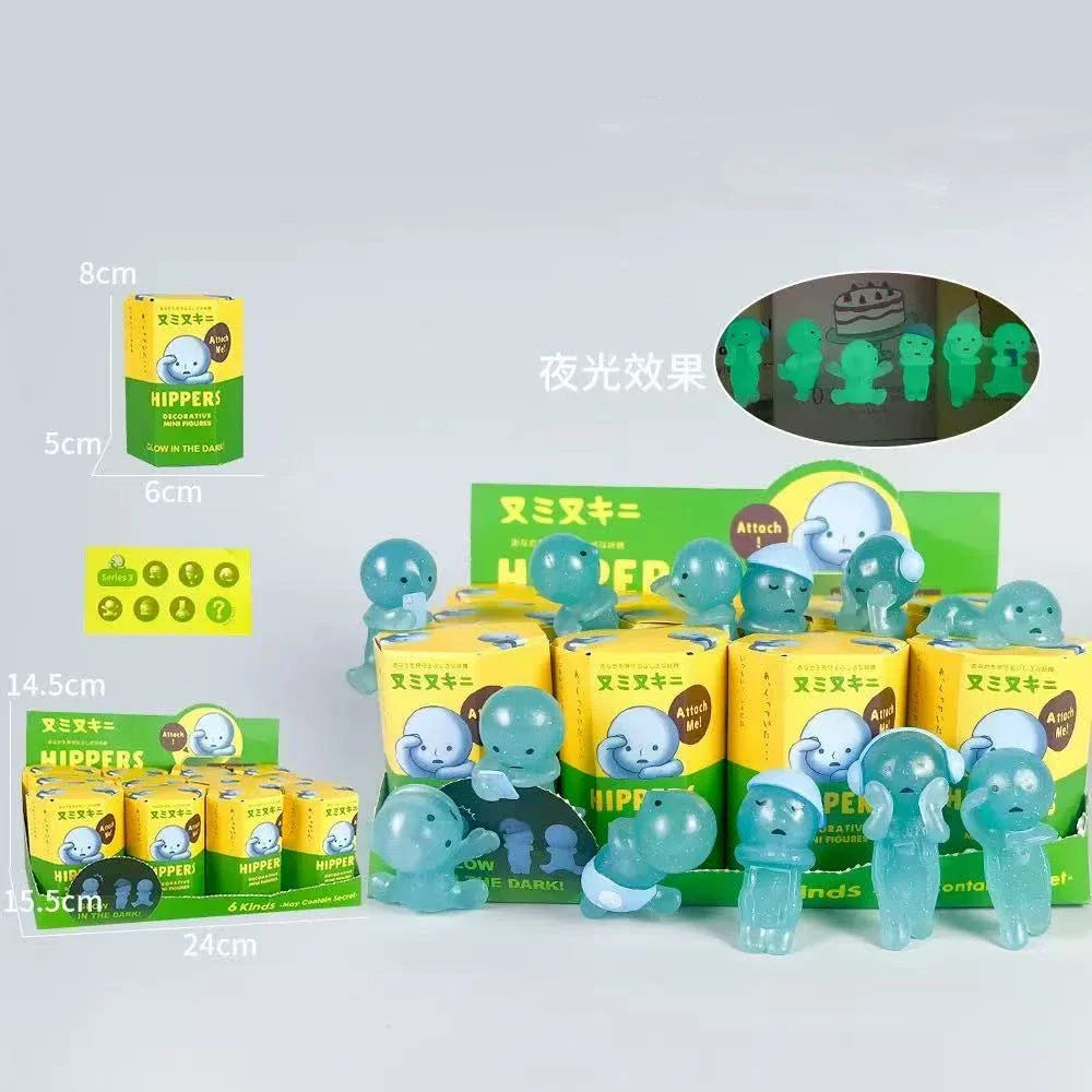 Noctilucent  Blind Box Brick Moving Bedroom Fitness Trend Toy Collectibles Blind Box Figure Doll Model Decoration Gifts