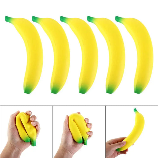 Banana Reducer Slow Rising Banana Squeeze Simulation Banana Yellow Green Squeeze Pinch Pu Fruit Squeeze Birthday Gift