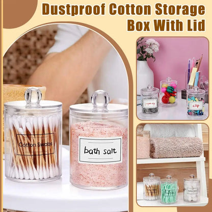 Plastic Cotton Swab Ball Pad Holder Storage Box Makeup Cotton Pad Organizer Bathroom Storage For Cosmetics Makeup Remover Pad