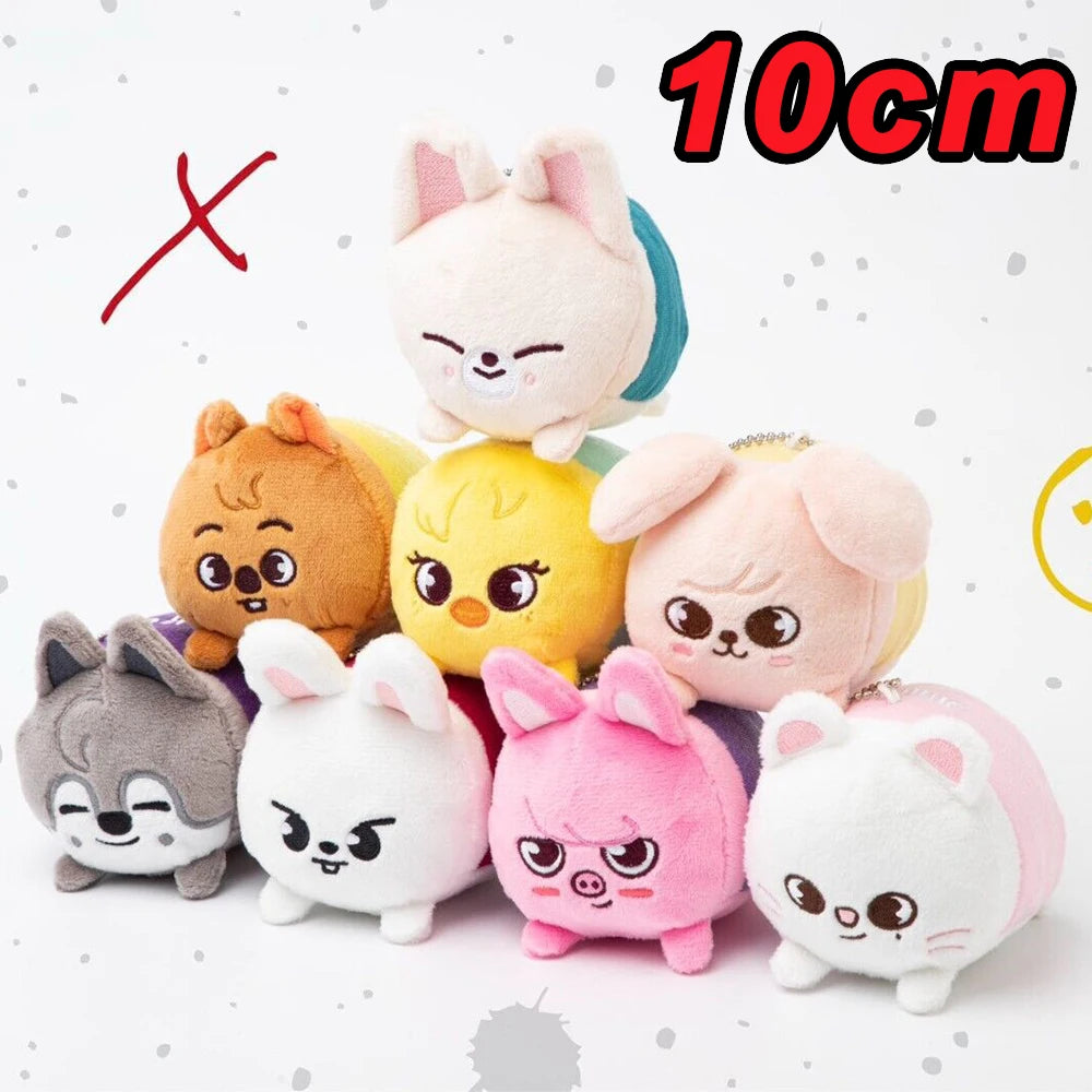 *SKZOO Kpop Plush Toys,Wolf Bear Foxes Duck Cartoon Cute Plush Animal Backpack Dolls, Large Messenger Bag, Throw Pillow, Gift