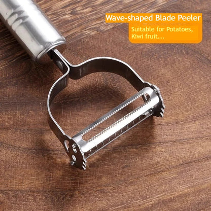 Stainless Steel 3-in-1 Peeler Grater Household Kitchen Multifunctional Double head Peeling Knife Fruit and Vegetable Melon