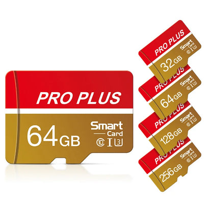Red Pro High Speed Micro TF SD Card 128GB 256GB Class10 U3 V30 Up to 100MB/s for Camera Drone Driving Recorder Memory Card