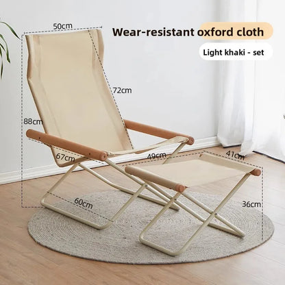 Outdoor folding chairs, portable camping chairs, solid wood armrest reclining chairs, beach chairs, horse stools, folding stools
