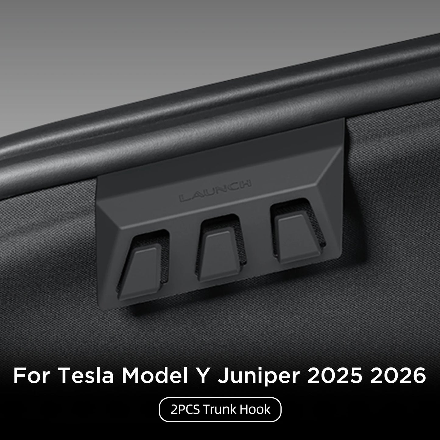 LUCKEASY for Tesla Model Y Juniper Launch/YL 2025 2026 Rear Trunk Hook Hidden Organizer Umbrella Bag Hanger Storage