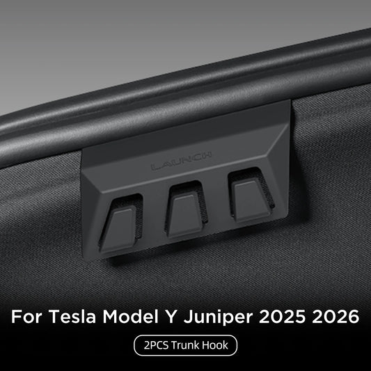 LUCKEASY for Tesla Model Y Juniper Launch/YL 2025 2026 Rear Trunk Hook Hidden Organizer Umbrella Bag Hanger Storage