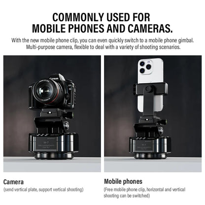 Soonpho M7 Photography Electric Gimbal Remote Control 360° Pan Tilt Head Motorised Gimbal  Auto Face Tracking Tripod