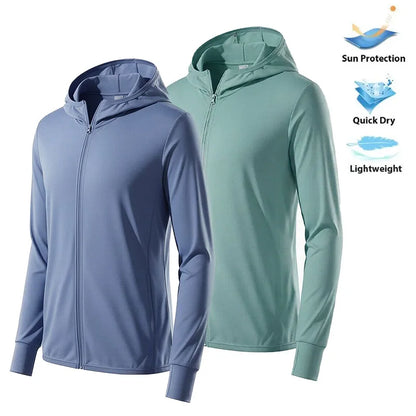 Unisex UV Protection Jacket Men Women Hooded Skin Coat Quick Dry Camping Outdoor Anti UV Jacket Couple Beach Lightweight Jacket