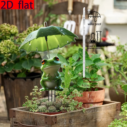 Cartoon  Frog Figurine Creative with Leaf Garden Frog Card insertion Landscape Decoration Craft Frog Ornament Decor Fish Tank