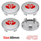 4Pcs 60mm For Car emblem Wheel hub Center Cap Badge covers sticker Decals Styling For Toyota Corolla RAV4 LEVIN Yaris C-HR Camry