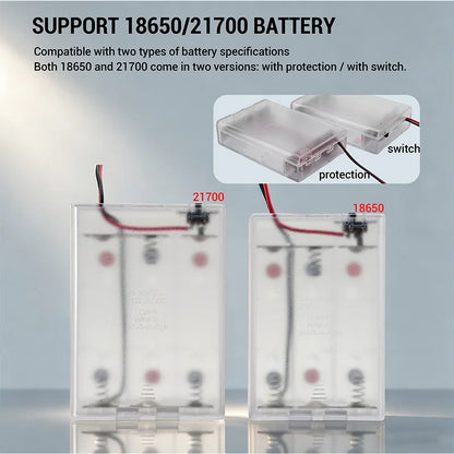 18650/21700 Battery Holder Battery Box 3 Slot Batteries Series/Parallel Connection/With Switch/with protective board