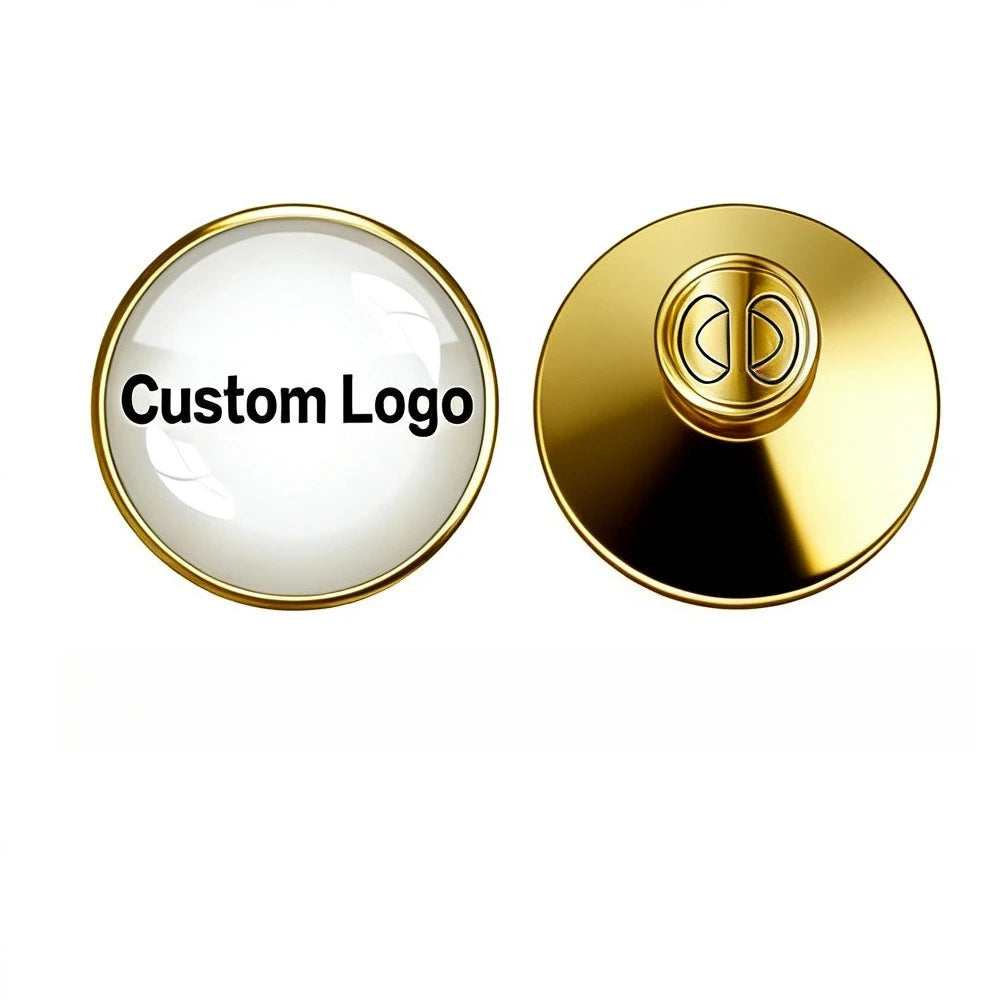 Shirley Custom 100pcs Metal Badges Lapel Pins Epoxy Resin Domed Printed Label Pins Name Alfileres Personalizados Para Cuello