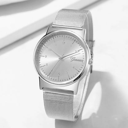 Fashion Women Mesh Strap Quartz Wristwatch Casual Arabic Dial Watch For Ladies Clock Relogio Feminino(Without Box)