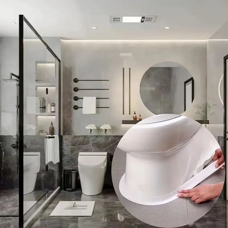 1pc Bathroom Waterproof Wall Stickers Sealing Tapes PVC Adhesive Sealing Strips Sink Edge Tape Kitchen Bathroom Accessories