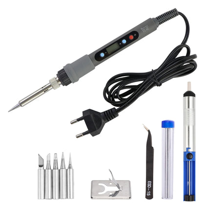 Adjustable Temperature Electric Soldering Iron 80W Welding Solder Rework Station Heat Pencil Tips Repair Tools Ceramic Heater