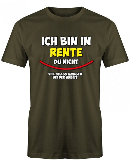 Ich Bin in Rente Du Nicht Rentner T-Shirt Funny Pattern Print Tees Summer Fashion Casual Comfortable Soft Cotton Short-sleev Top