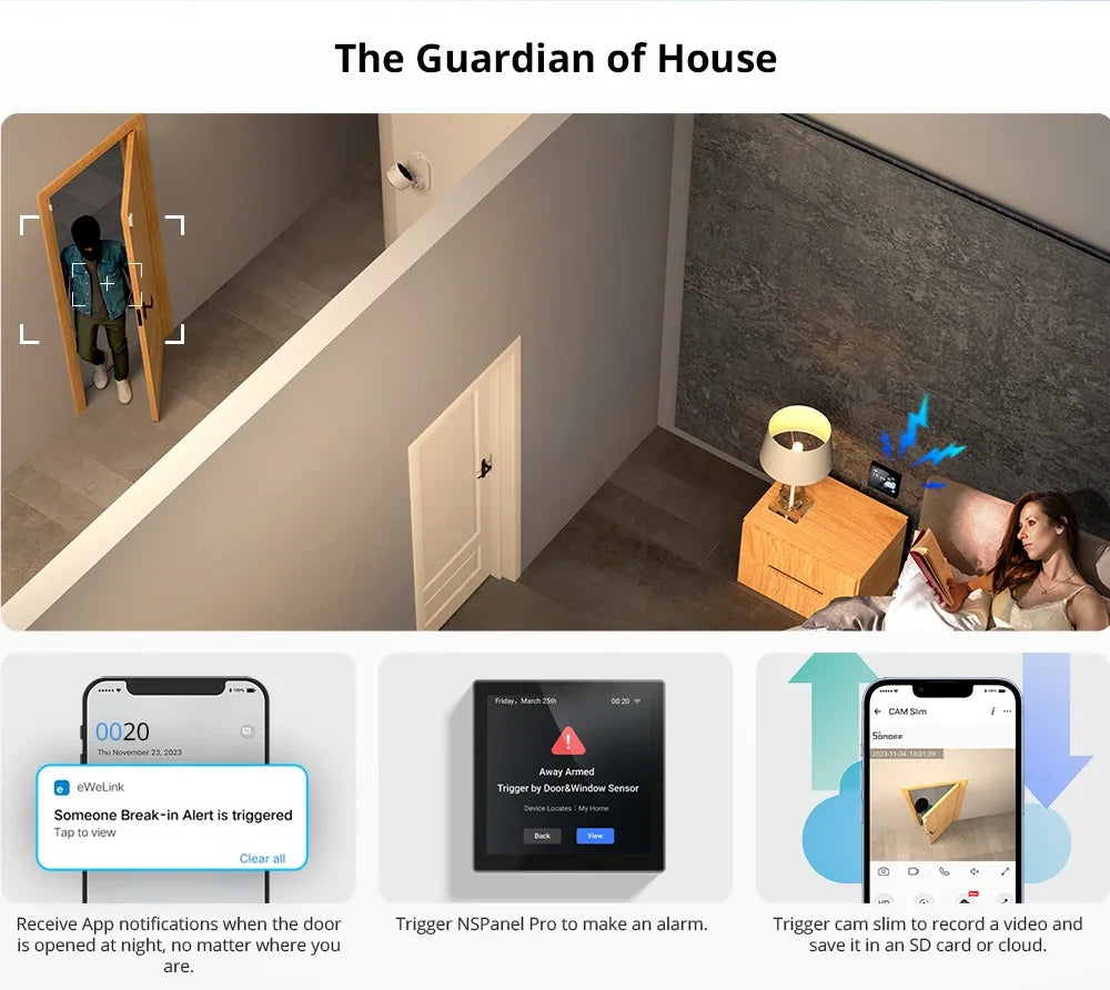 SONOFF SNZB-04P Zigbee Door Window Sensor Home Security Alarm Sensor Local Smart Scene Works with Alexa Google Home Smartthings