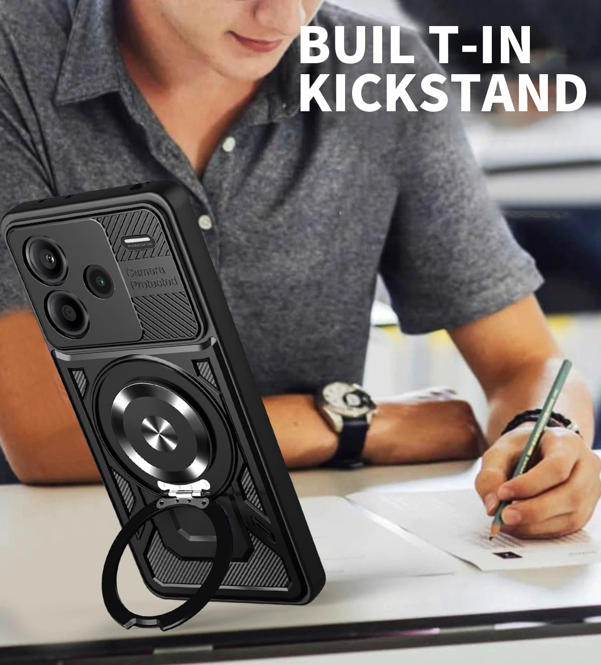 For Redmi Note 13 Pro Plus Case Armor Shockproof Phone Cover for Xiaomi Redmy Note13 Pro + Plus 5G Car Magnetic Holder Funda