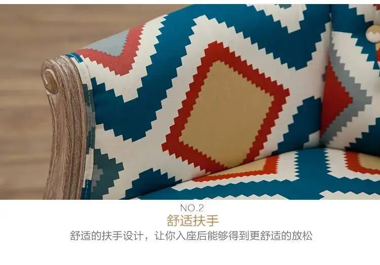 Leisure Sofa Chair, Solid Wood Antique Dining Chair, European Hotel Dining Chair, Living Room Leisure Sofa,Support Customization