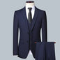 High Quality Men Solid Color Business - Stylish Handsome Groom Best Man Wedding Dress 3/2/1 Single Piece Optional