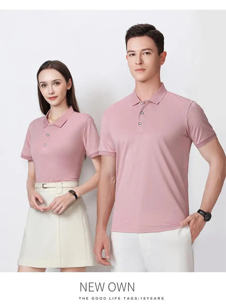 2025 Summer Causal Polo Shirt Custom Logo Printed Text Picture Brand Embroidery Personal Design Breathable Men And WomenTops