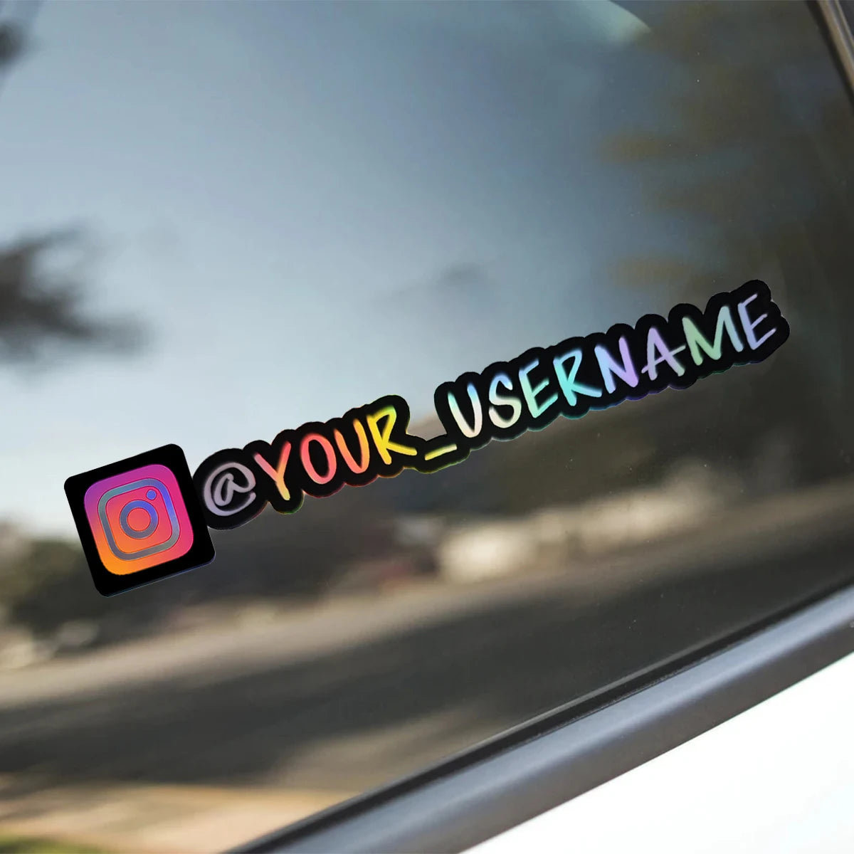 Vinyl Stickers DIY with Custom Usernames, Instagram, TikTok, YouTube, Facebook Stickers for Car, Motorcycle (Default Icon 1)