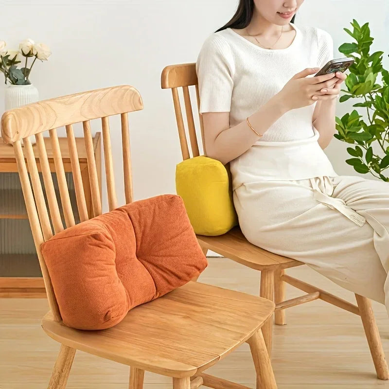 Waist Support Pillow, Cushion, Waist Protection Nap Pillow Chenille Weave Is Very Suitable for Office Chairs and Home Decoration