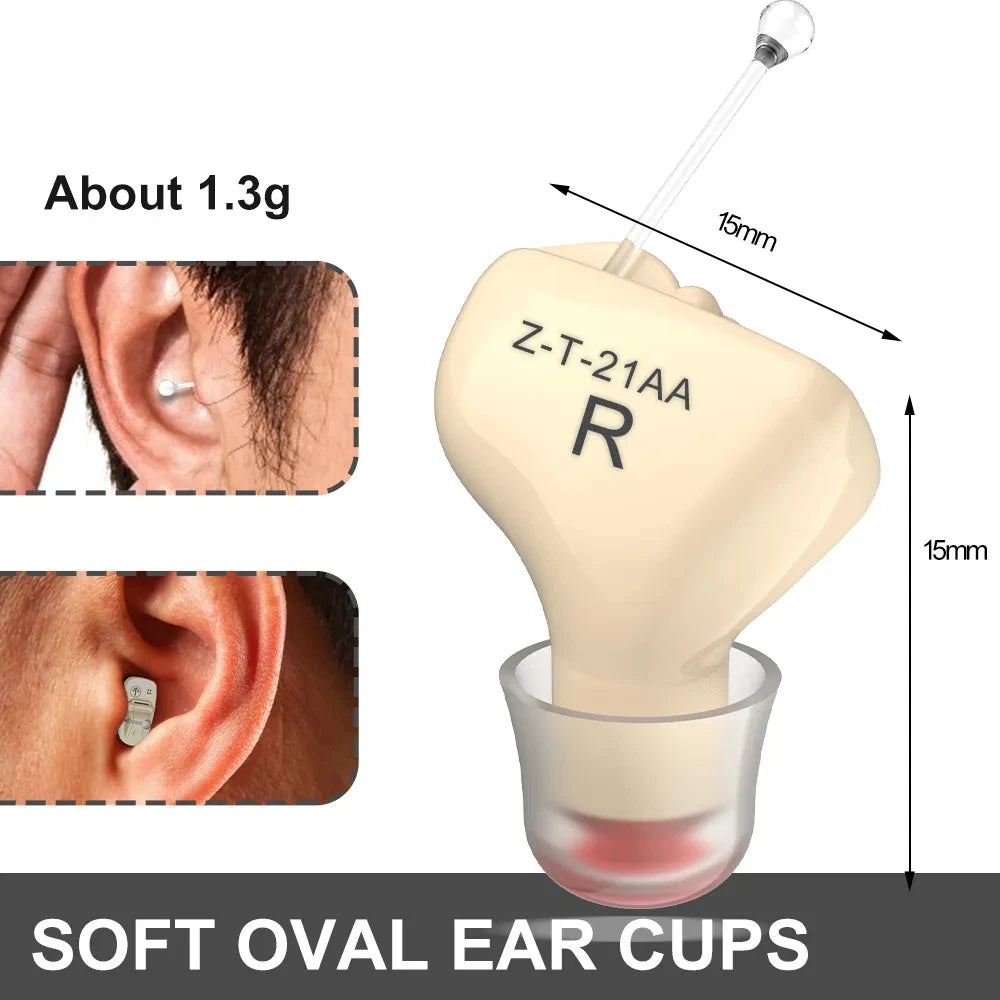 2025 Hearing Aids Wireless Sound Amplifier CIC Mini Invisible Elderly Hearing Aid Headphones Deaf The Listening Device