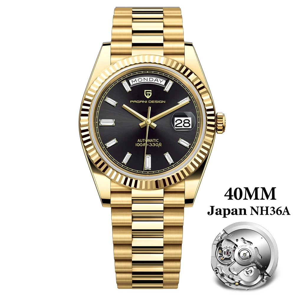 PAGANI DESIGN 2026 New DD40 NH36A Men's Watches Luxury Automatic Mechanical Watch For Men AR Sapphire Glass Date Wrist watch Men